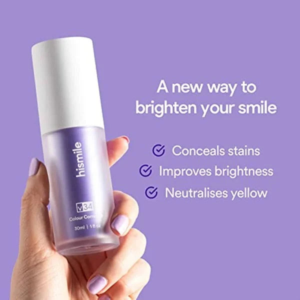 ✨ HiSmile V34 Purple Teeth Whitening Serum – Instant Stain Removal & Brighter Smile 💜😊