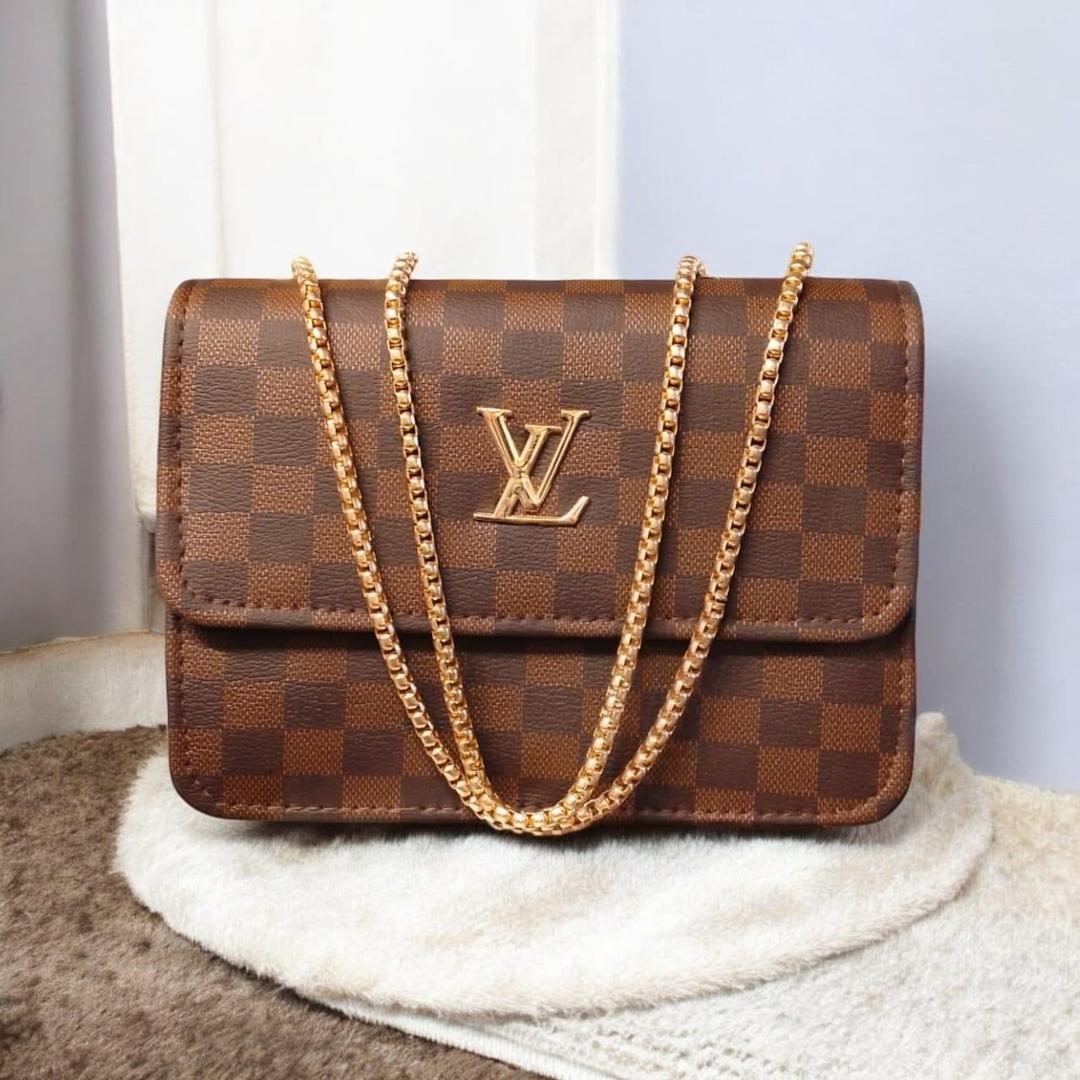 Stylish women's Brown PU leather crossbody bag