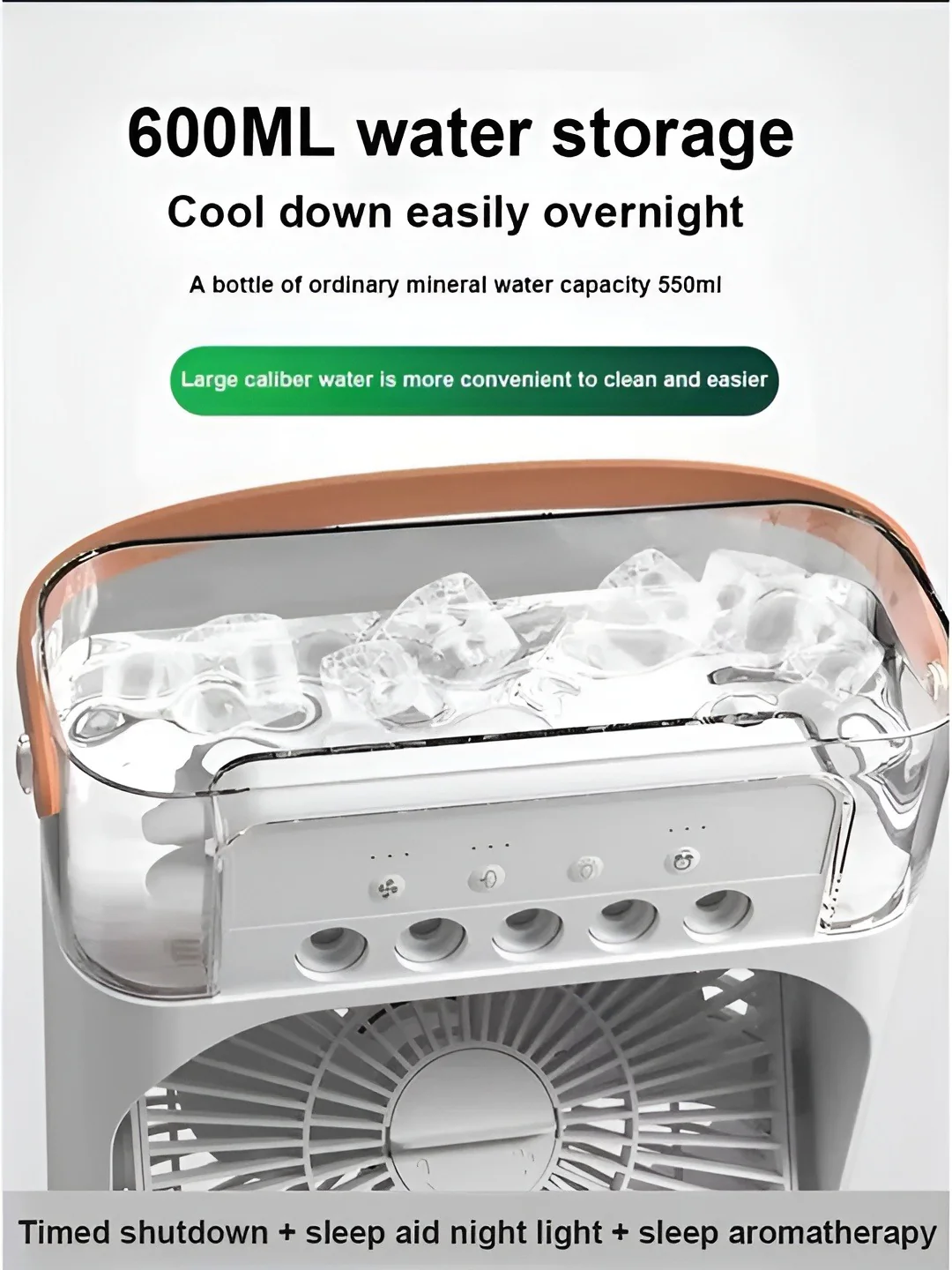 Portable Air Conditioner Fan Fine Mist Water Humidifier Function 4 in 1