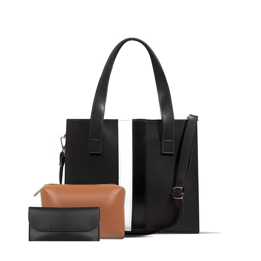 Women's pu leather plain hand bag