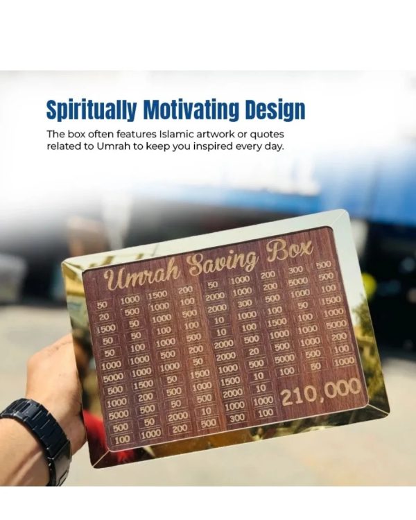 Umarh Saving Box-Save Rs.210000 High Quality Wooden Money Box For Daily Saving