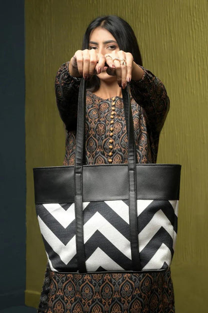 Women's Rexine Textured Tote Bag