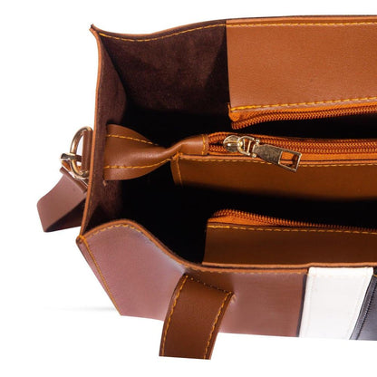Women's pu leather plain hand bag