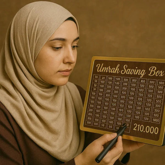 Umarh Saving Box-Save Rs.210000 High Quality Wooden Money Box For Daily Saving