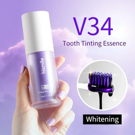 ✨ HiSmile V34 Purple Teeth Whitening Serum – Instant Stain Removal & Brighter Smile 💜😊