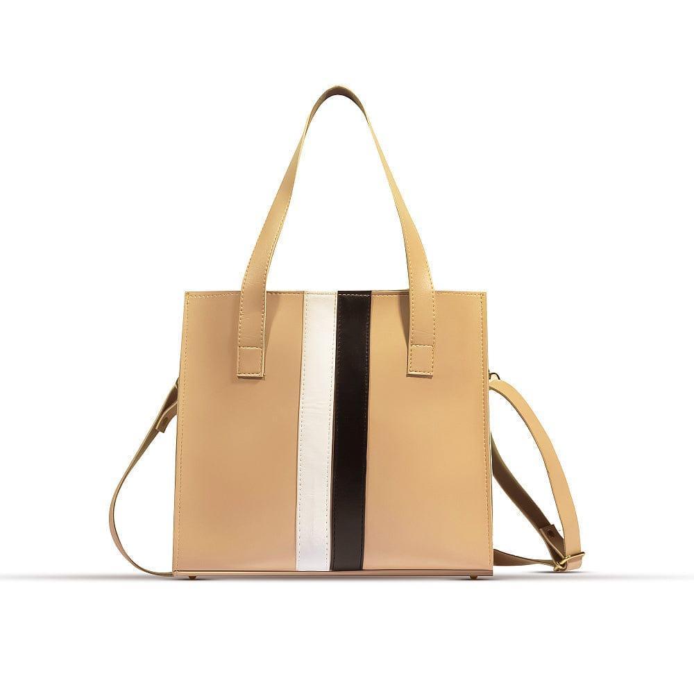 Women's pu leather plain hand bag