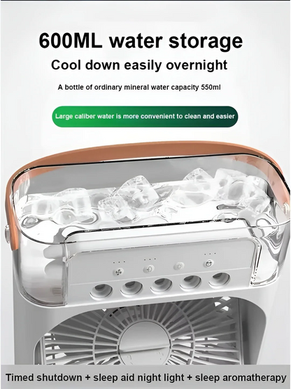 Portable Air Conditioner Fan Fine Mist Water Humidifier Function 4 in 1